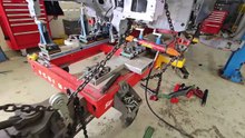 Honda Civic 2024 firewall replacement on Celette frame machine