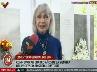 Autoridades y familiares del prof. Aristóbulo Istúriz conmemoran cuatro años de su partida física