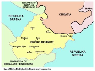 Map of Brcko District. Peta Distrik Brcko. Brcko District Map. Map of District of Brcko. District of Brcko Map. Mapa Brčko Distrikta. Мапа Брчко Дистрикта. Karta Brčko Distrikta. Mapa do distrito de Brcko. Carte du district de Brcko