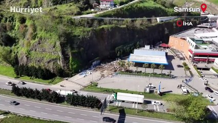 Samsun'da akaryakıt istasyonunda heyelan! Baba ve iki çocuğu hayatını kaybetti