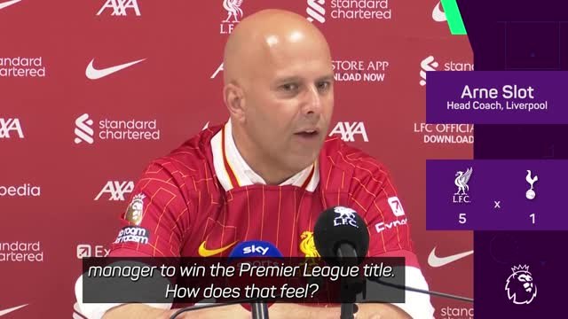 Record-setting Slot says it's special to be the first Dutch manager to win the Premier League