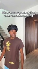 When you see your short friend trying to reach 😂