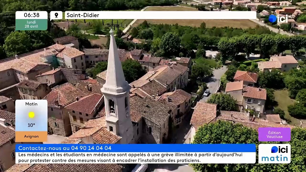 28/04/2025 - ici matin par ici Vaucluse en vidéo