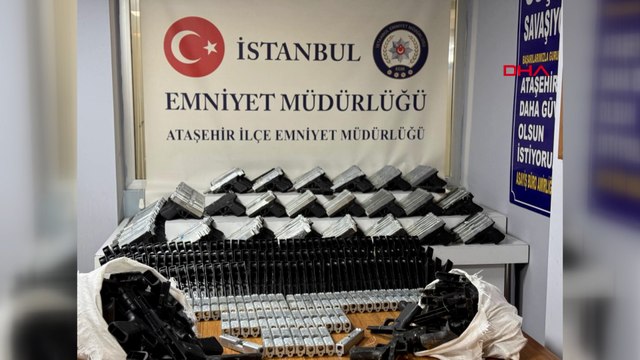 Ataşehir'de silah imalathanesine operasyon: 313 tabanca ele geçirildi