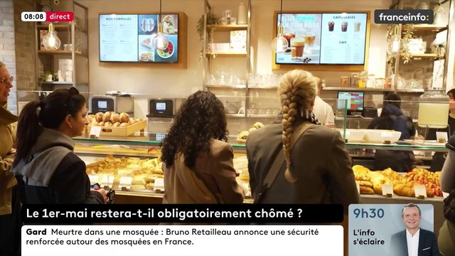 A quelques jours du 1er mai, des sénateurs centristes appuyés par le gouvernement veulent assouplir les règles encadrant le travail en ce jour chômé, en particulier pour les boulangers et les fleuristes - VIDEO