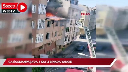 Gaziosmanpaşa'da 4 katlı binada yangın