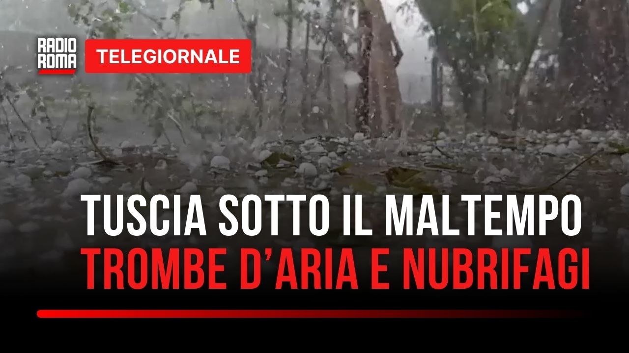 Tromba d’aria sulla Tuscia, allagamenti e danni