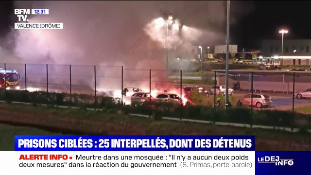 Attaques contre les prisons: au moins 25 interpellations, dont des détenus