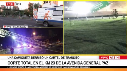Impactante video del choque de una camioneta en autopista Av. General