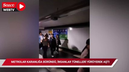 Metrolar karanlığa büründü, insanlar tünelleri yürüyerek aştı