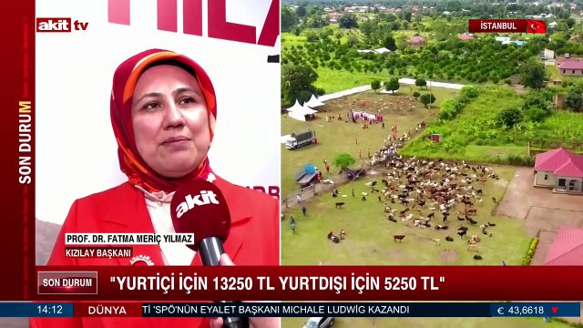 Kızılay Başkanı Prof. Dr. Fatma Meriç Yılmaz Kurban faaliyetlerini ve bedellerini açıkladı