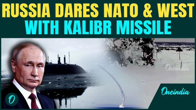 Video Shows Kalibr Missile From Russia's Nuclear Submarine Krasnoyarsk Hit Target Over 1,100 Km Away