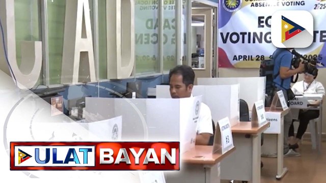 Pulis, militar, mga kawani ng gobyerno, at media na rehistrado sa local absentee voting, nagsimula nang bumoto
