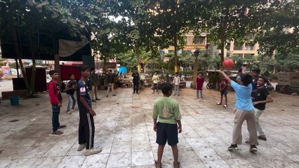 kids playing with ball