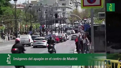 Imágenes del apagón en el centro de Madrid