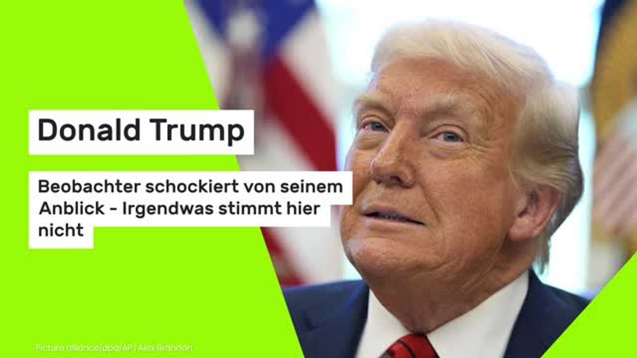 Donald Trump: Beobachter schockiert von seinem Anblick - Irgendwas stimmt hier nicht