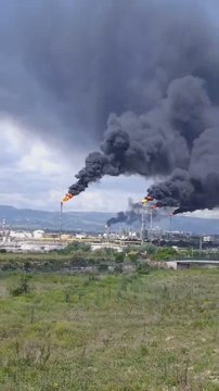 El momento en el que el apagón eléctrico provoca la activación del sistema de seguridad en industrias químicas de Tarragona