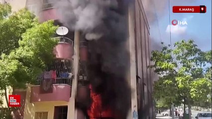 Kahramanmaraş'ta apartman deposundan alevler yükseldi