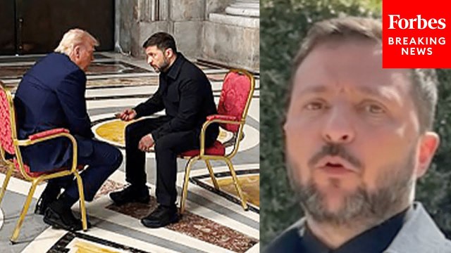 Ukraine's Zelensky Tells Reporter His Impression Of Meeting With Trump At Pope Francis' Funeral