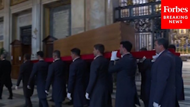 Pope Francis’ Coffin Arrives At His Final Resting Place At The Basilica Di Santa Maria Maggiore