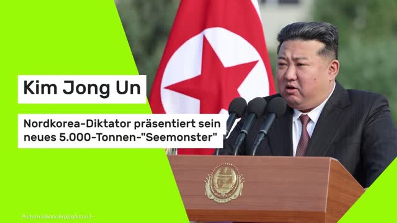 Kim Jong Un: Nordkorea-Diktator präsentiert sein neues 5.000-Tonnen-'Seemonster'