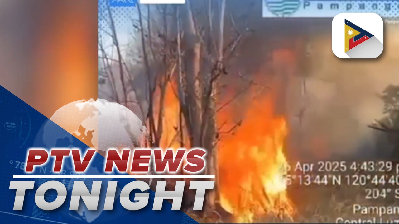 Bush fire hits Mt. Arayat in Pampanga