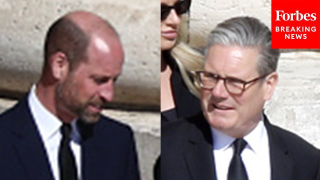 UK PM Keir Starmer And Prince William Arrive At St. Peter’s Basilica For Pope Francis’ Funeral Service