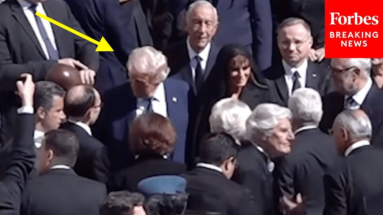 President Trump And First Lady Melania Trump Greet Guests At Pope Francis’ Funeral
