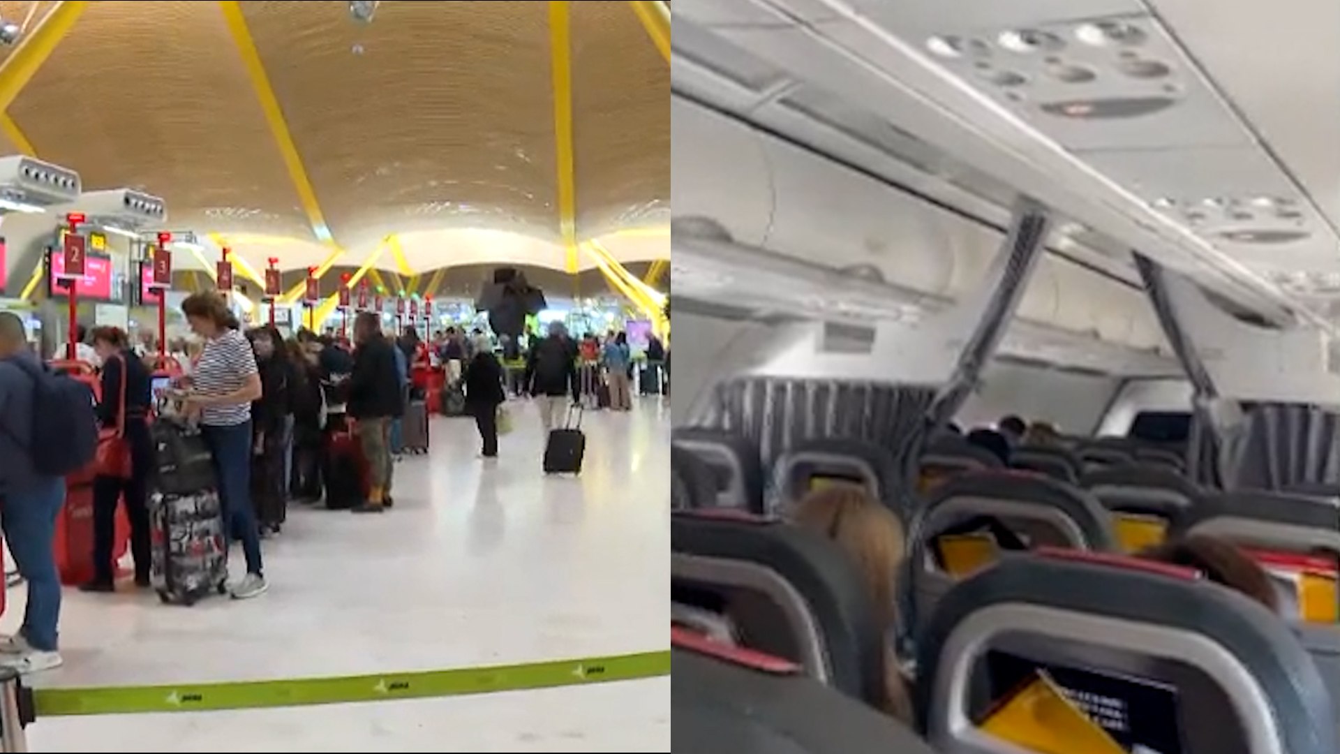 Los aeropuertos también se ven afectados por el apagón: "No nos dejan bajar del avión"