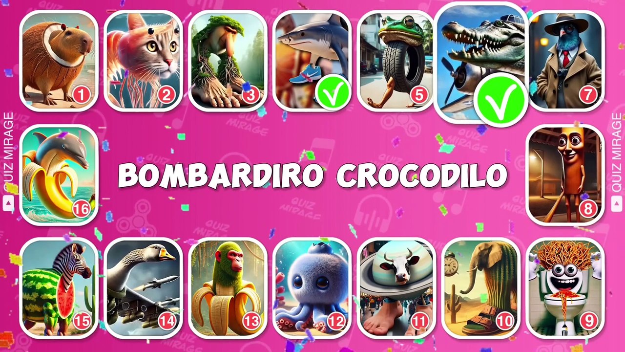 Guess The ITALIAN BRAINROT AI Animals Memes Part 1 Bombardiro Crocodilo Tralalero Tralala
