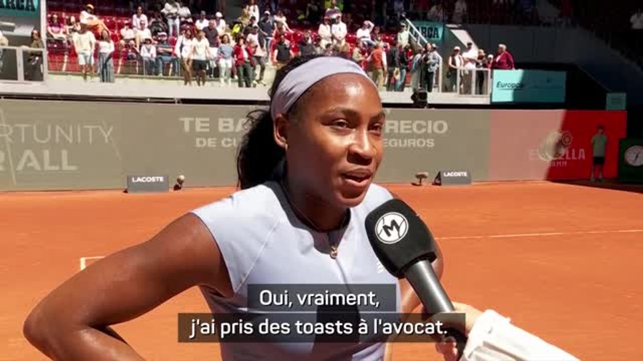 Madrid - La drôle d’interview de Coco Gauff interrompue par la coupure de courant en Espagne