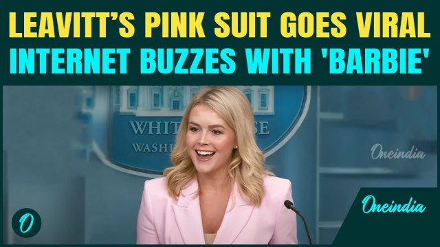 Karoline Leavitt Embraces 'Barbie' Label in Pink Suit – Trump's Press Sec Sparks Social Media Frenzy