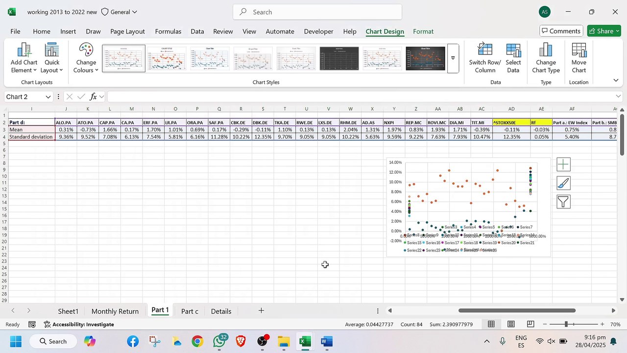 Learn how to create a 20-stock investment portfolio from scratch! In this video, I’ll guide you through:  How to collect and organize stock data  How to calculate individual stock mean returns  How to calculate standard deviation (risk) for each stock  Ho