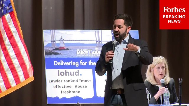 Mike Lawler Takes Constituents' Questions At Town Hall In West Nyack, New York