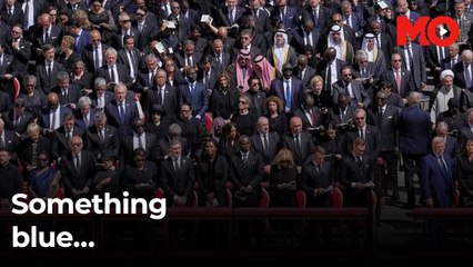 Leaders stand out in blue at Pope Francis’ funeral 