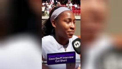 Power outage chaos - Coco Gauff's interview cut short