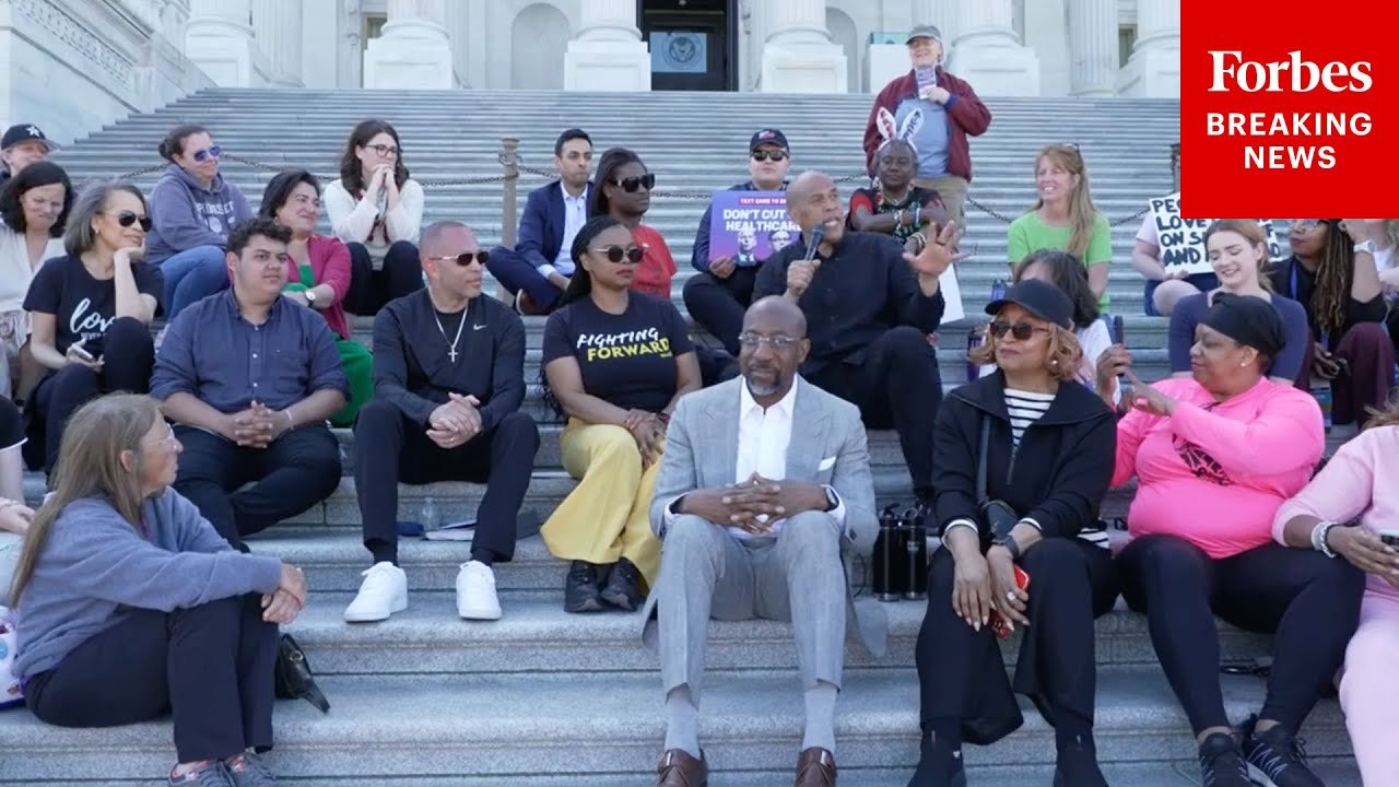 Hakeem Jeffries And Cory Booker Hold Sit-In On Capitol Hill Steps | Part 2