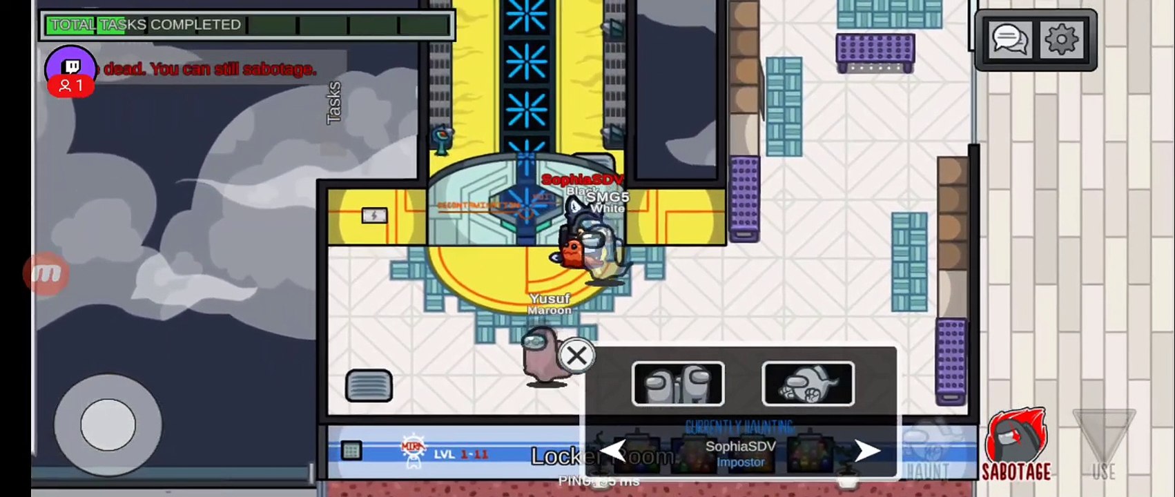 Playing 1 hour on Among Us (Live Stream at Twitch)