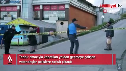 Samsun'da aynı bölgede bir heyelan daha! Vatandaşlar polislere zorluk çıkardı