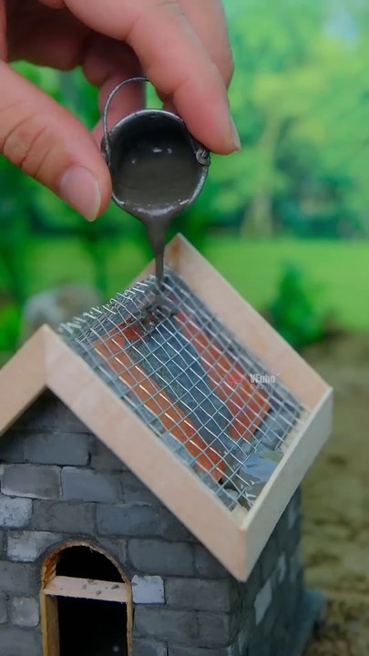 I Built a Mini House with BRICKS and It Changed My Life#vfuho#diy#miniature#house