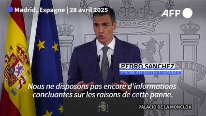 Aucune "information concluante" sur les causes de la panne d'électricité, selon Sanchez