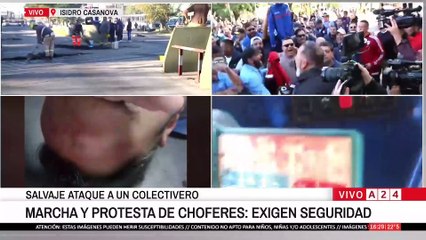 🚨  CHOFERES PROTESTAN TRAS UN VIOLENTO ATAQUE A UN COLECTIVERO
