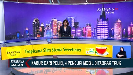 Kabur dari Kejaran Polisi, 4 Pencuri Mobil Ditabrak Truk Kontainer