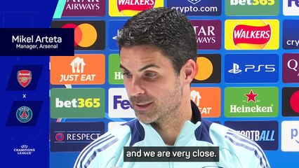 Arteta urges Arsenal to 'live for the present' to continue UCL dream