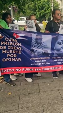Activistas protestan en Ciudad de México por muerte de presa política cubana