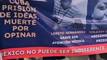 Activistas protestan en Ciudad de México por muerte de presa política cubana