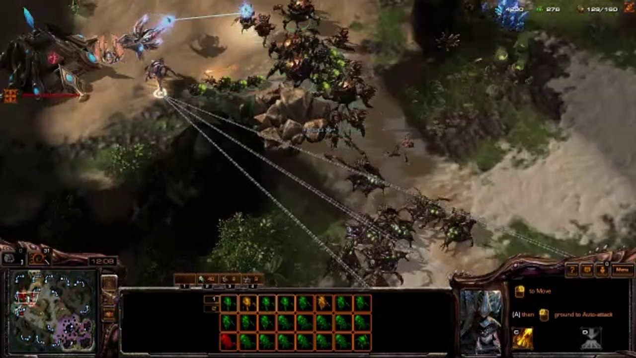 [SC2]No.0374--Great ZERG Player vs Medium-Level PROTOSS A.I, WIN[Macro-ni Lair].CUT.01'33-16'18