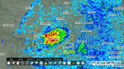Splitting supercell in Texas could lead to both hail and tornadoes