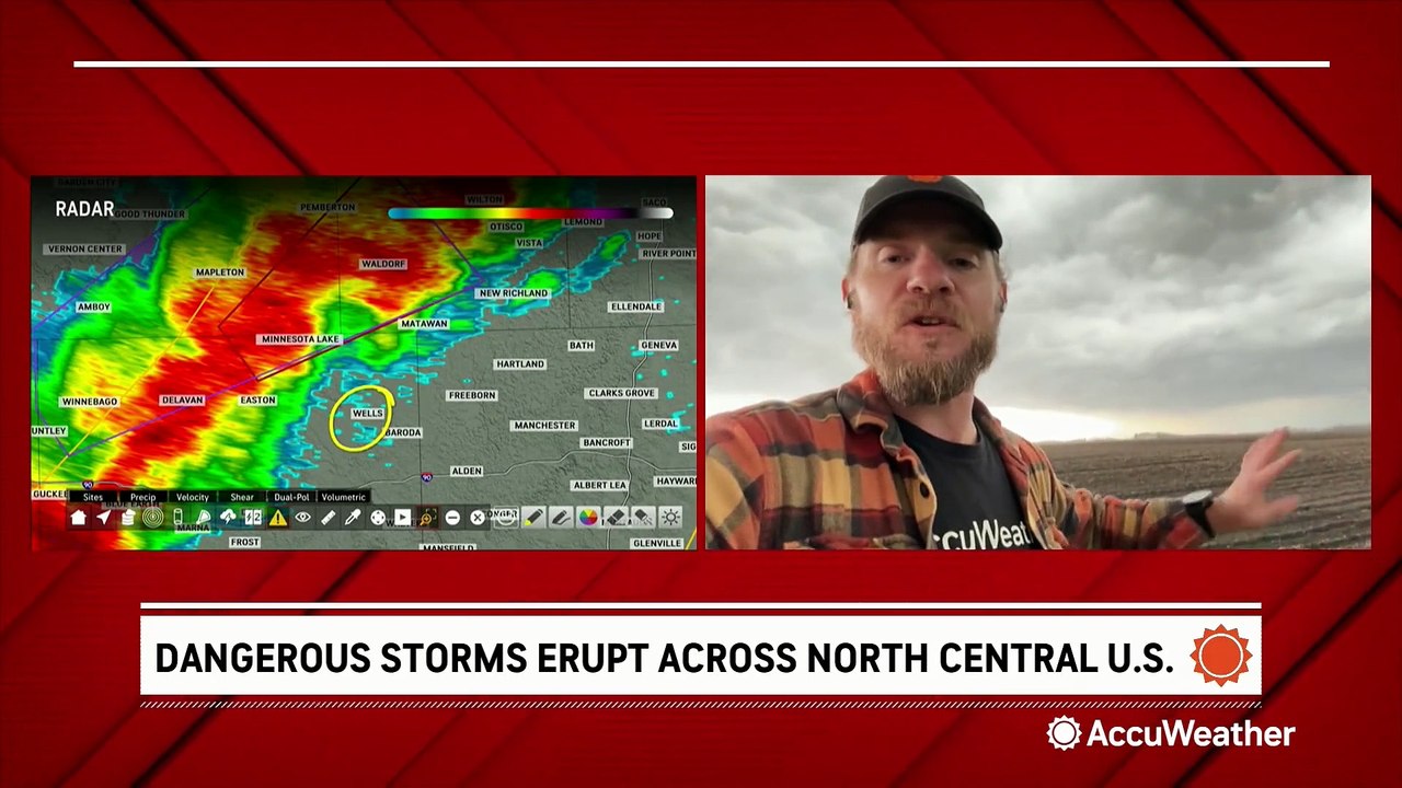 Turbulent skies as severe storms race through the Upper Midwest