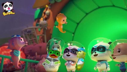 Super Panda Rescues Daddy Seahorse _ Super Rescue Team 9 _ Panda Cartoon _ BabyBus(1080P_HD)